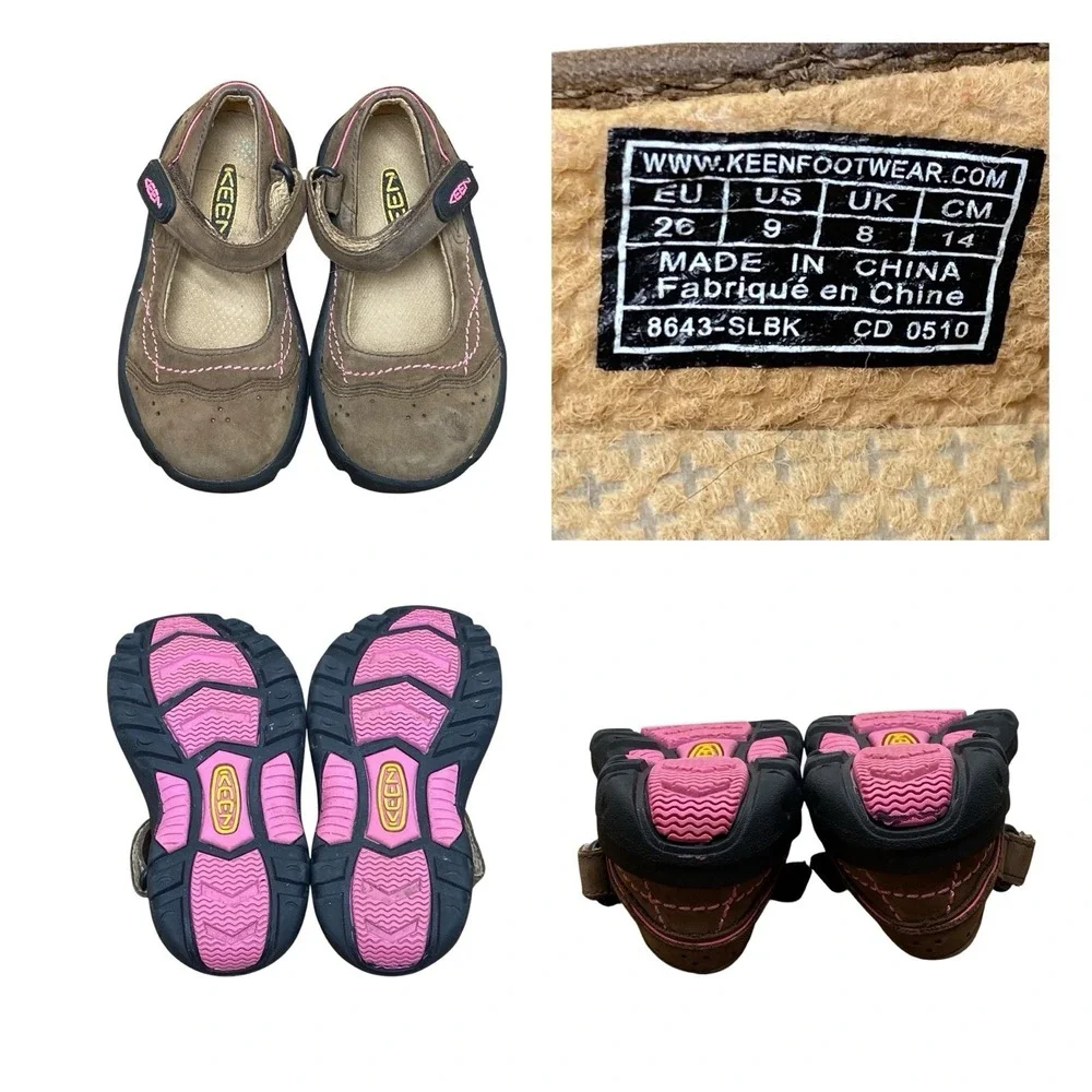 Keen Little Kids' Size 9‎ Mary Jane Shoes Hiking Outdoorwear Trail Brown Leather